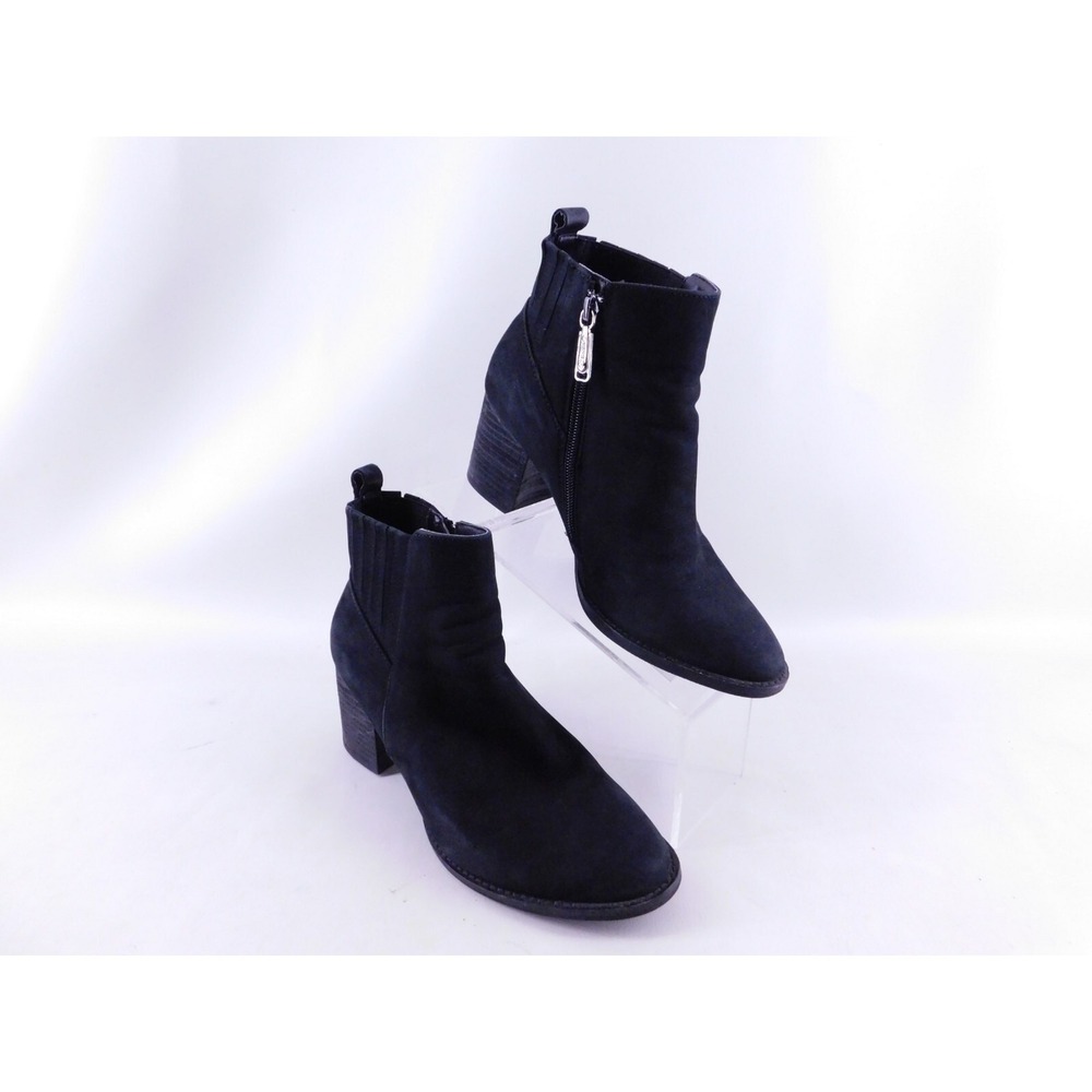 Blondo‎ Black Waterproof Leather Side Zip Boots Shoes B6644-014 Womens sz 9 M